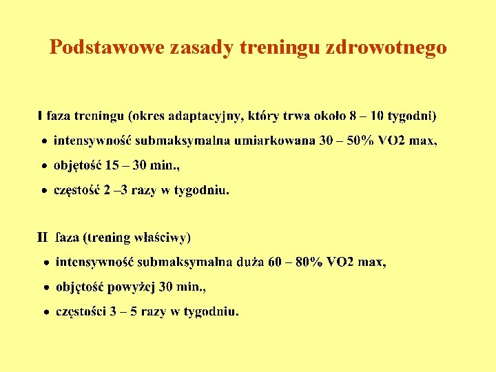 Podstawowe zasady treningu zdrowotnego 