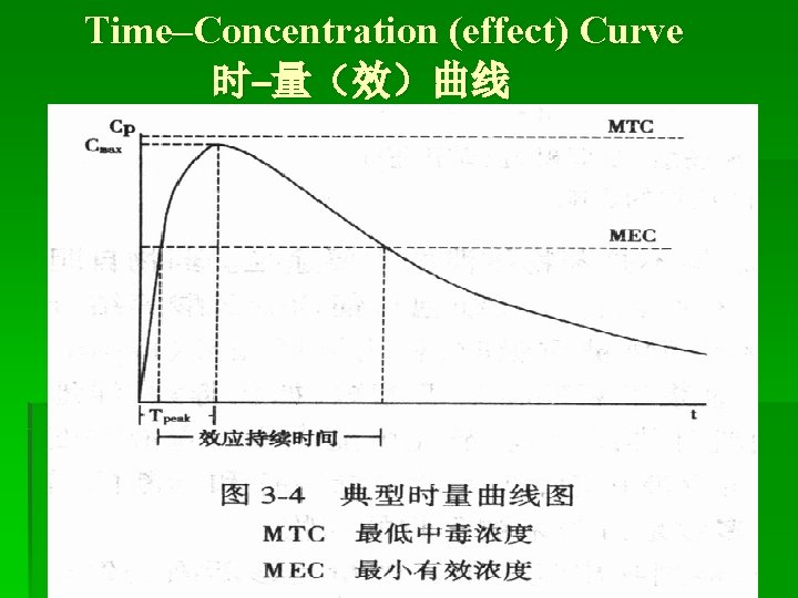 Time–Concentration (effect) Curve 时–量（效）曲线 