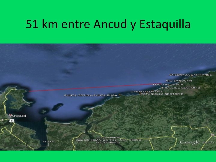 51 km entre Ancud y Estaquilla 