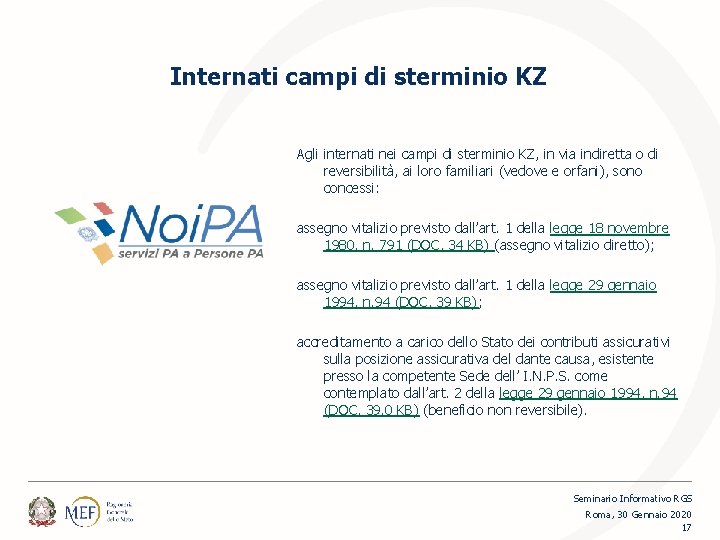 Internati campi di sterminio KZ Agli internati nei campi di sterminio KZ, in via