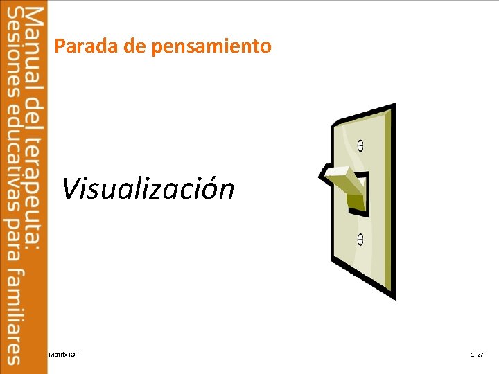 Parada de pensamiento Visualización Matrix IOP 1 -27 