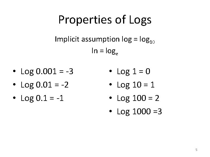 Lecture 4 LOGARITHM REVIEW 1 History Of Logarithms