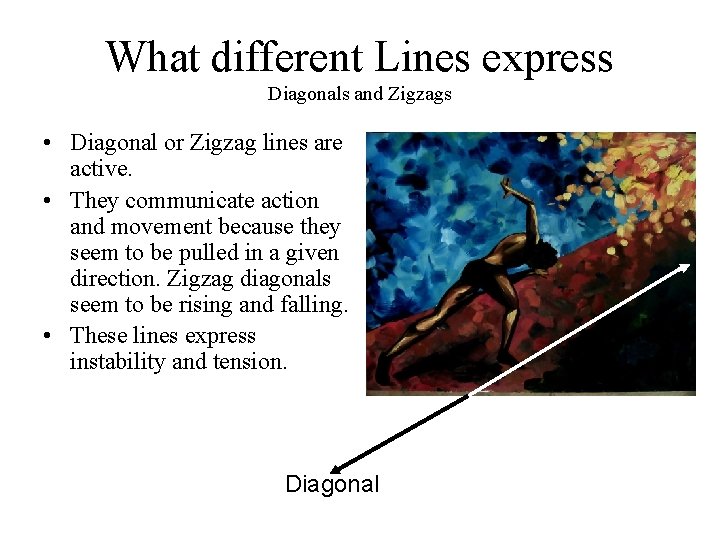 What different Lines express Diagonals and Zigzags • Diagonal or Zigzag lines are active.