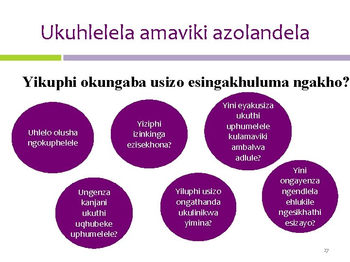 Ukuhlelela amaviki azolandela Yikuphi okungaba usizo esingakhuluma ngakho? Uhlelo olusha ngokuphelele Ungenza kanjani ukuthi