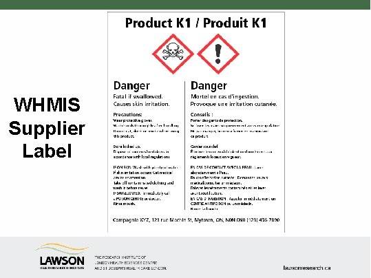 WHMIS Supplier Label 