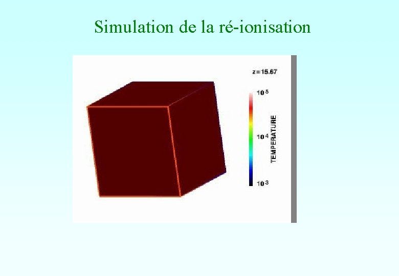Simulation de la ré-ionisation Simulation de la ré-ionisation