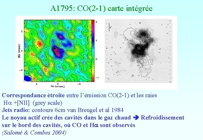 A 1795: CO(2 -1) carte intégrée Correspondance étroite entre l’émission CO(2 -1) et les A 1795: CO(2 -1) carte intégrée Correspondance étroite entre l’émission CO(2 -1) et les