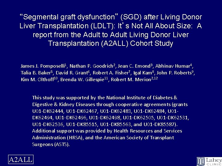 “Segmental graft dysfunction” (SGD) after Living Donor Liver Transplantation (LDLT): It’s Not All About