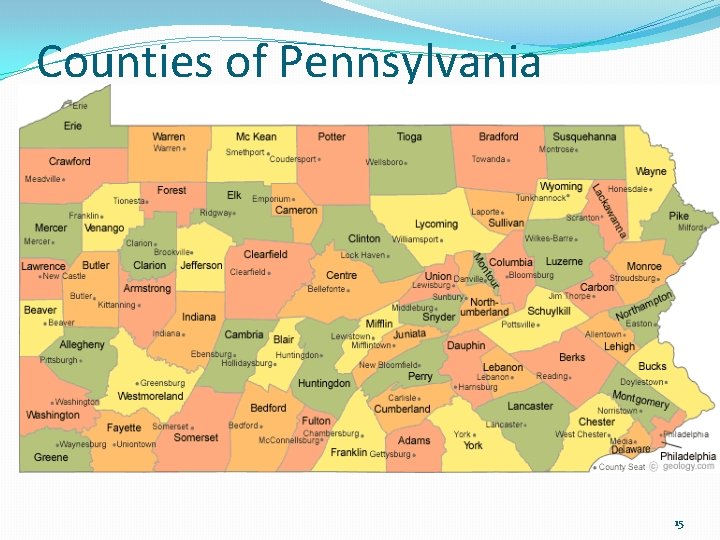 Counties of Pennsylvania 15 
