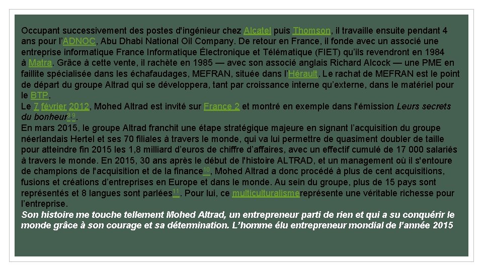 Occupant successivement des postes d'ingénieur chez Alcatel puis Thomson, il travaille ensuite pendant 4 Occupant successivement des postes d'ingénieur chez Alcatel puis Thomson, il travaille ensuite pendant 4