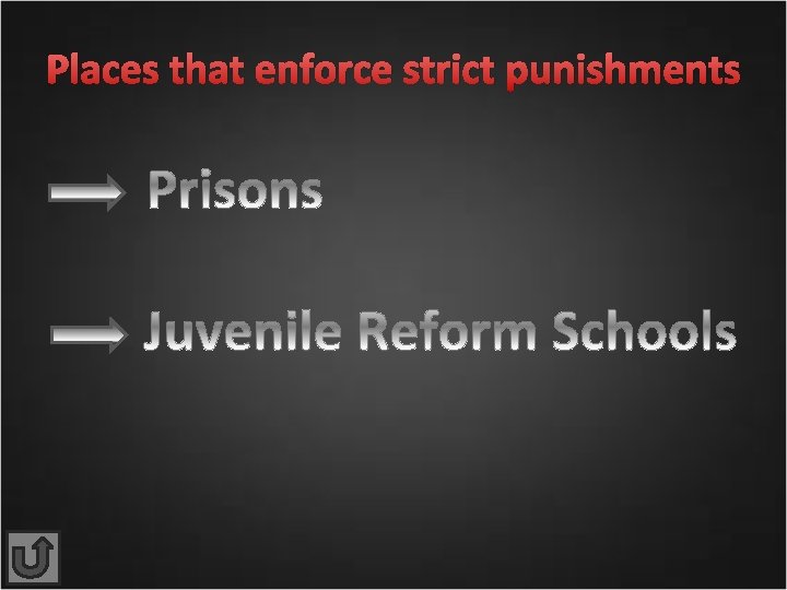 Places that enforce strict punishments 