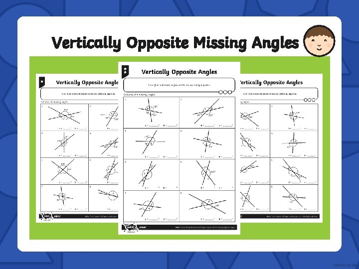 Vertically Opposite Missing Angles 