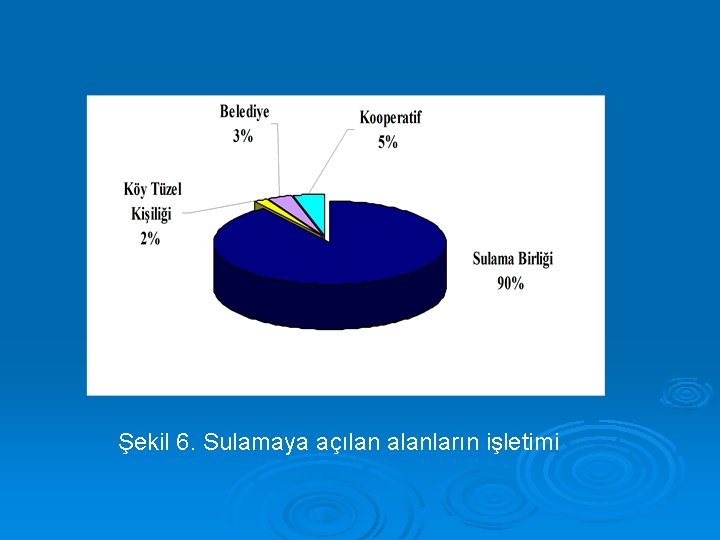 Şekil 6. Sulamaya açılan alanların işletimi 