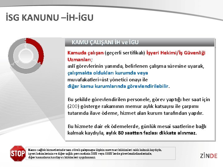 KAMU ÇALIŞANI İH ve İGU Kamuda çalışan (geçerli sertifikalı) İşyeri Hekimi/İş Güvenliği Uzmanları; aslî
