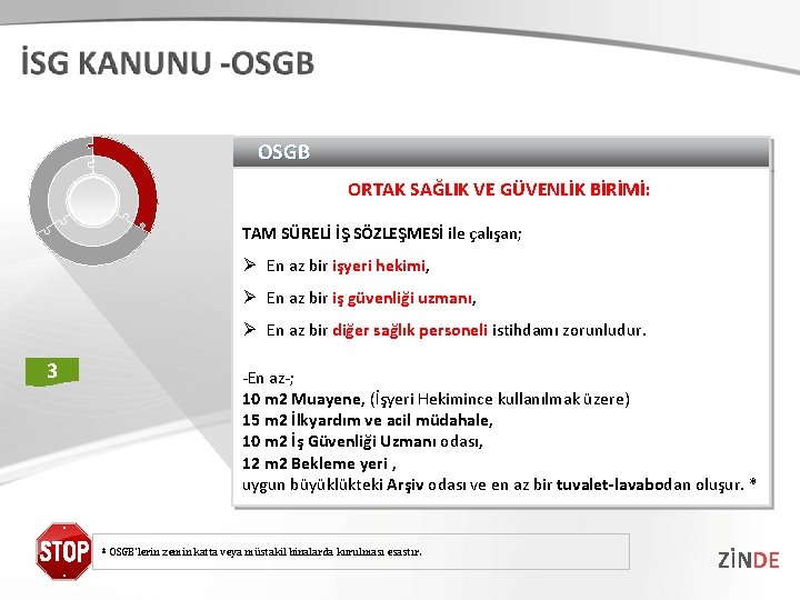 OSGB ORTAK SAĞLIK VE GÜVENLİK BİRİMİ: TAM SÜRELİ İŞ SÖZLEŞMESİ ile çalışan; Ø En