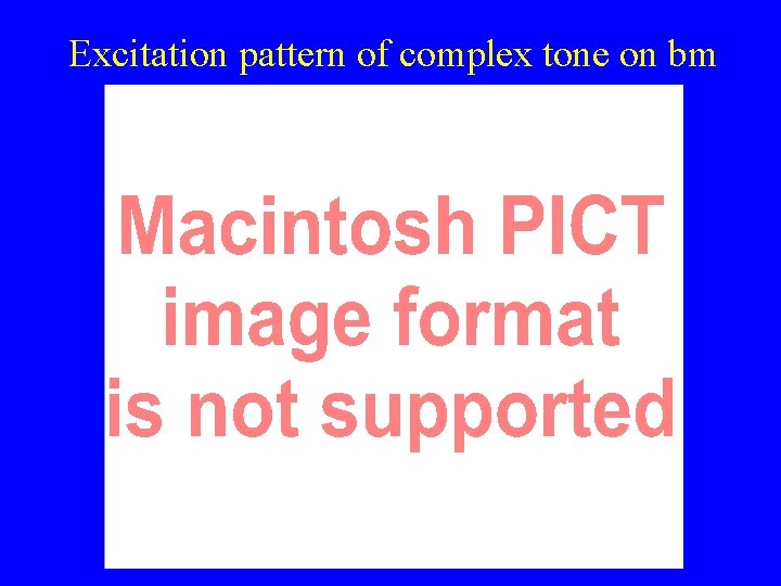 Excitation pattern of complex tone on bm 