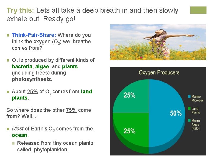 Try this: Lets all take a deep breath in and then slowly exhale out.