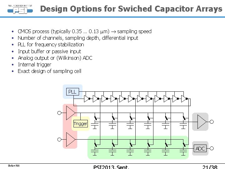 Design Options for Swiched Capacitor Arrays • • CMOS process (typically 0. 35 … Design Options for Swiched Capacitor Arrays • • CMOS process (typically 0. 35 …