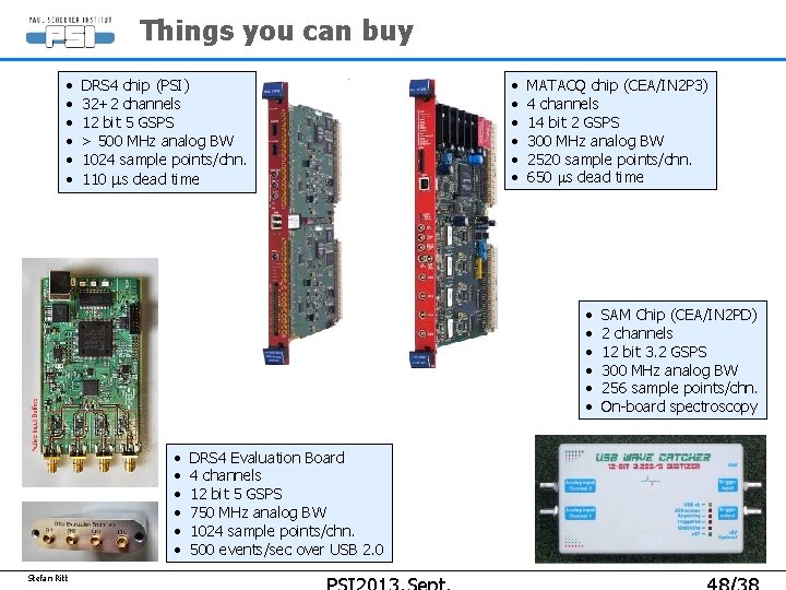Things you can buy • • • DRS 4 chip (PSI) 32+2 channels 12 Things you can buy • • • DRS 4 chip (PSI) 32+2 channels 12