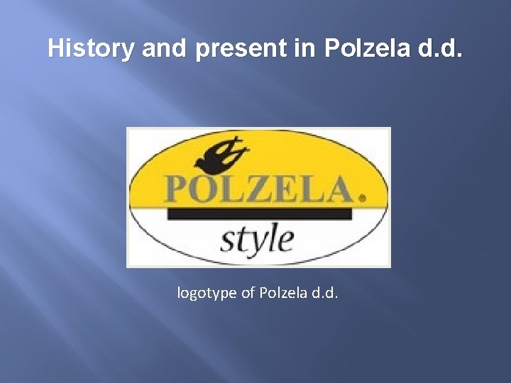 History and present in Polzela d. d. logotype of Polzela d. d. 