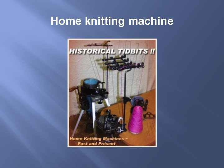 Home knitting machine 