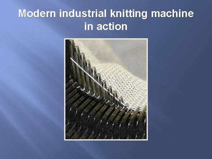 Modern industrial knitting machine in action 