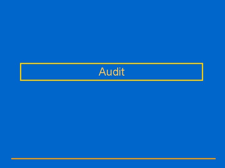 Audit 