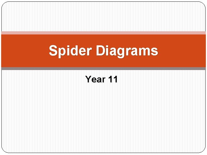 Spider Diagrams Year 11 