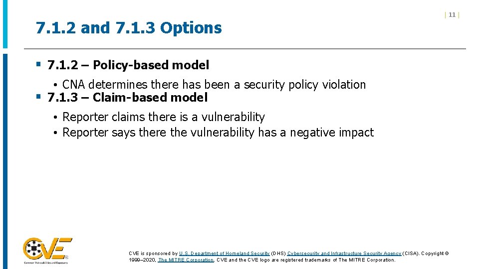 7. 1. 2 and 7. 1. 3 Options | 11 | § 7. 1. 7. 1. 2 and 7. 1. 3 Options | 11 | § 7. 1.