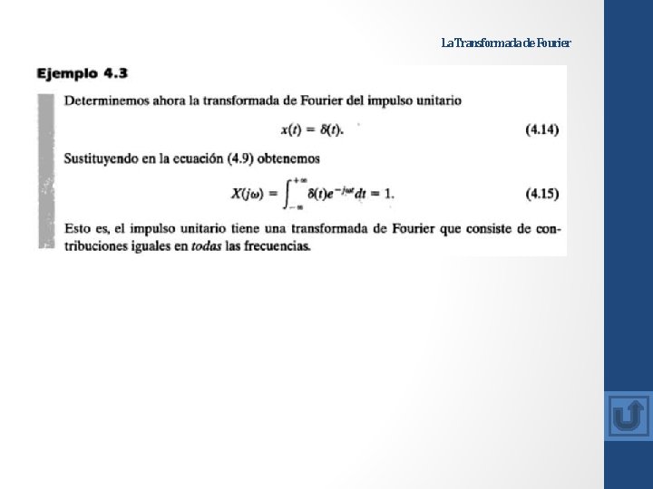 La Transformada de Fourier La Transformada de Fourier