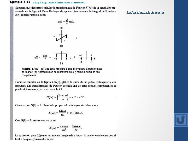 La Transformada de Fourier La Transformada de Fourier