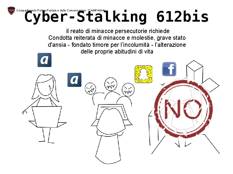 Cyber-Stalking 612 bis Compartimento Polizia Postale e delle Comunicazioni “CAMPANIA” il reato di minacce