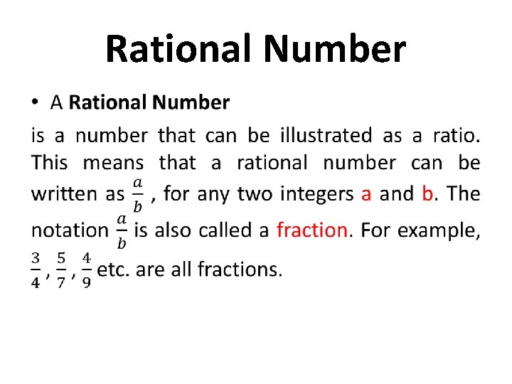 Rational Number • 