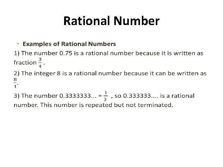 Rational Number • 