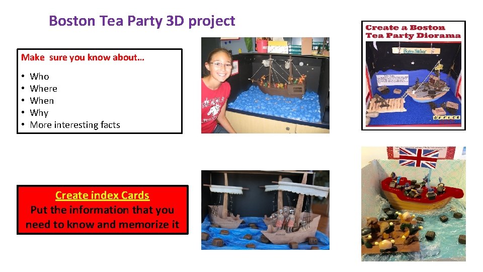 Boston Tea Party 3 D project Make sure you know about… • • •