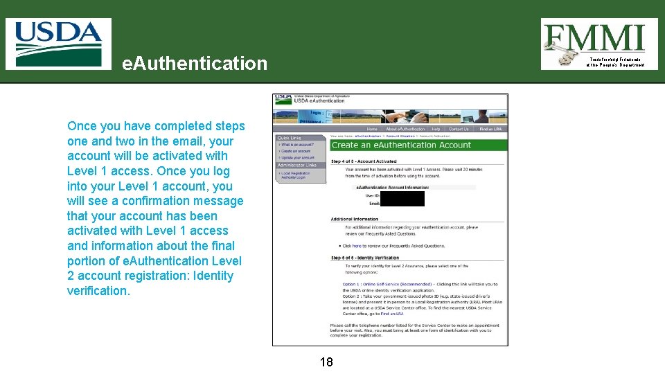 e. Authentication Transforming Financials at the People’s Department Once you have completed steps one