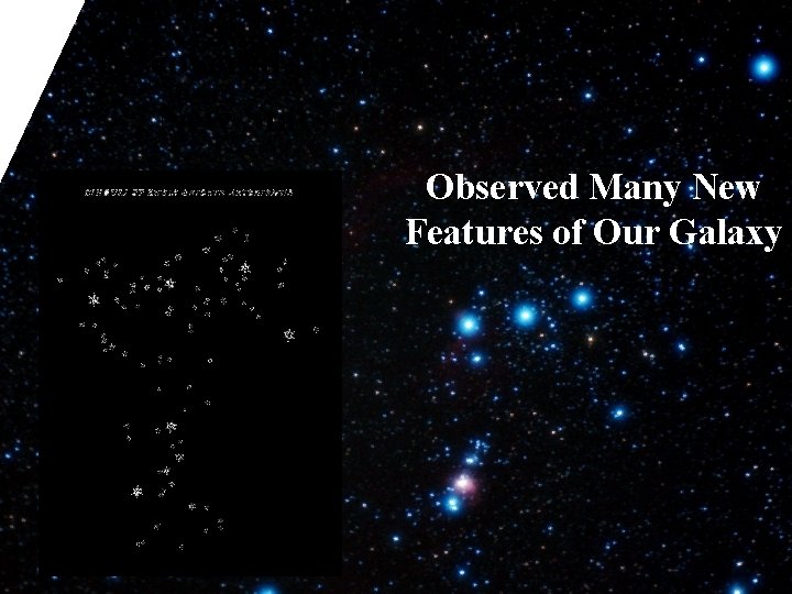 Discovered Many New Stars Observed Many New Features of Our Galaxy 