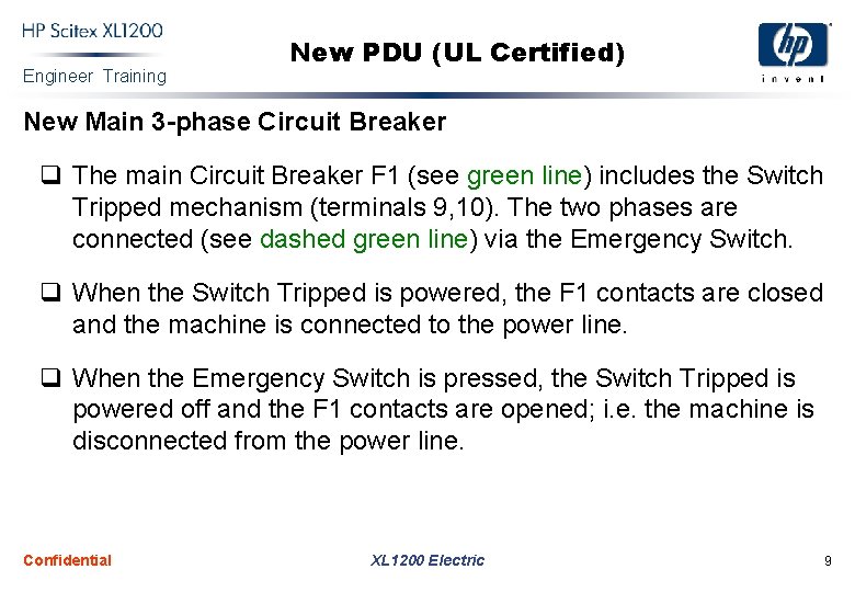 Engineer Training New PDU (UL Certified) New Main 3 -phase Circuit Breaker q The Engineer Training New PDU (UL Certified) New Main 3 -phase Circuit Breaker q The