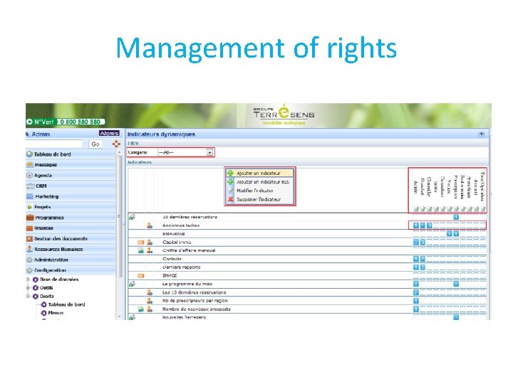 Management of rights 