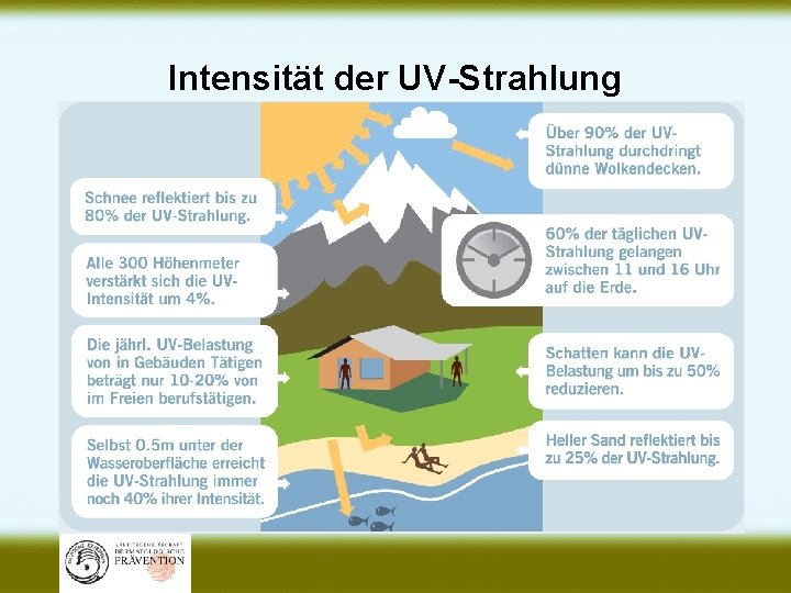 Intensität der UV-Strahlung 