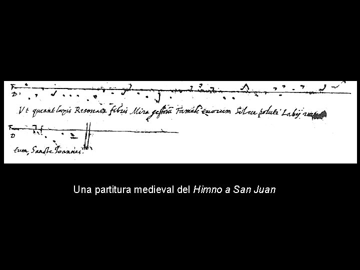 Una partitura medieval del Himno a San Juan 