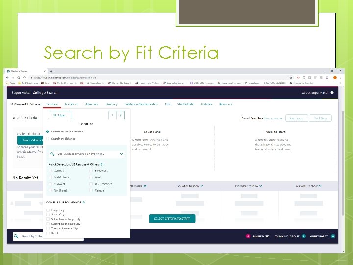 Search by Fit Criteria Search by Fit Criteria