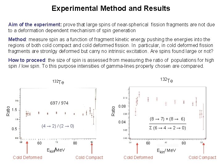 Experimental Method and Results Aim of the experiment: prove that large spins of near-spherical