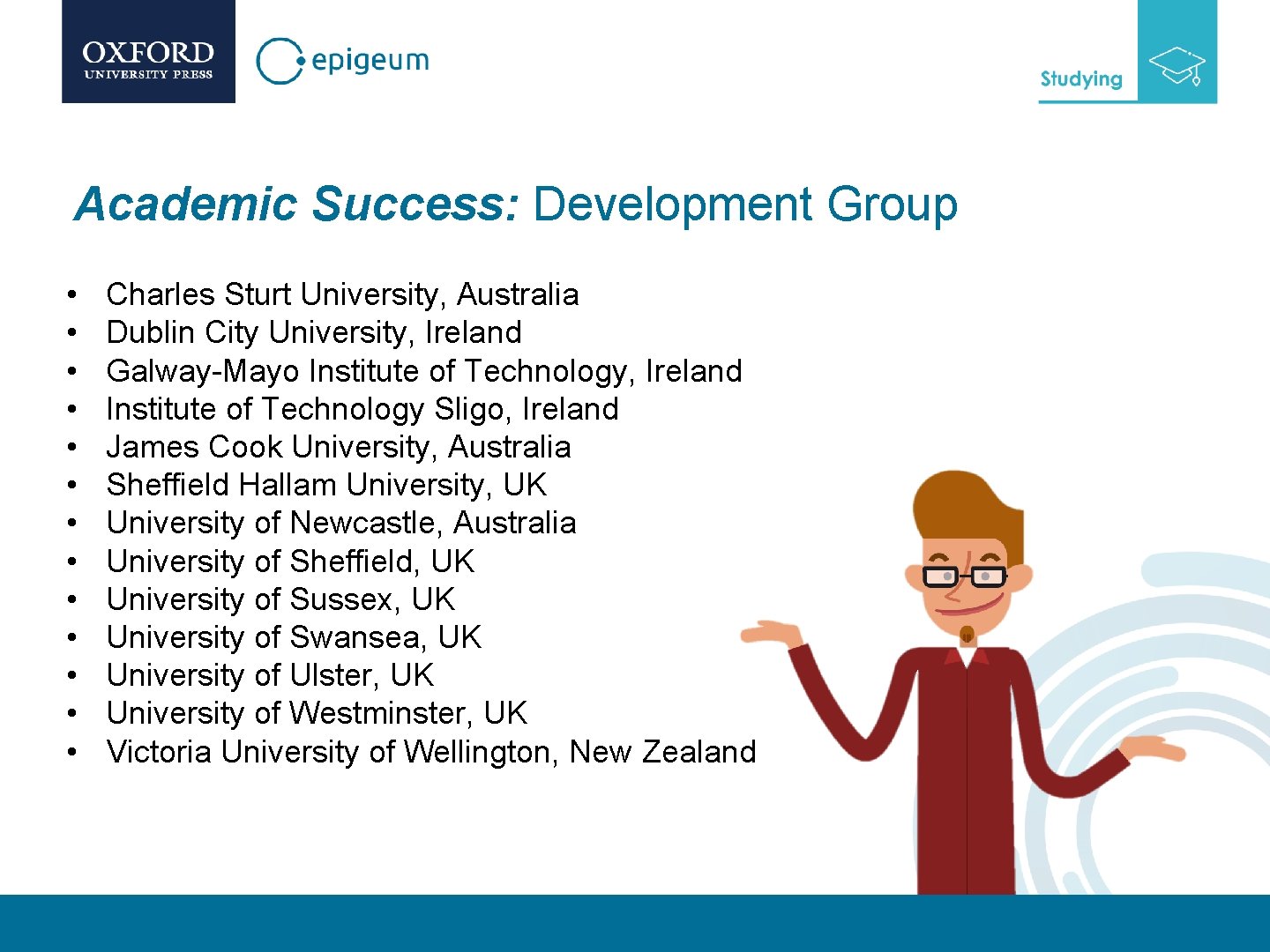 Academic Success: Development Group • • • • Charles Sturt University, Australia Dublin City