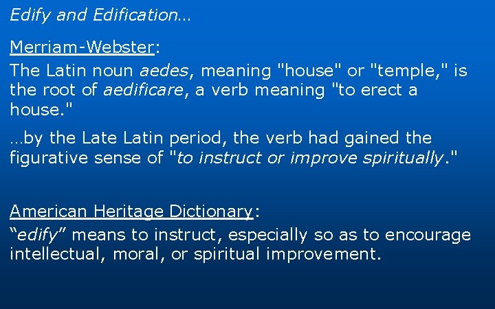 Edify meaning