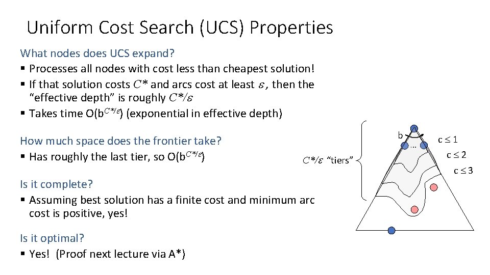 Uniform Cost Search (UCS) Properties What nodes does UCS expand? § Processes all nodes