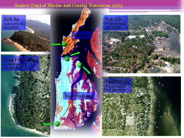 Source: Dept. of Marine and Coastal Resources, 2005 Koh Ra Pak Jok 19 households