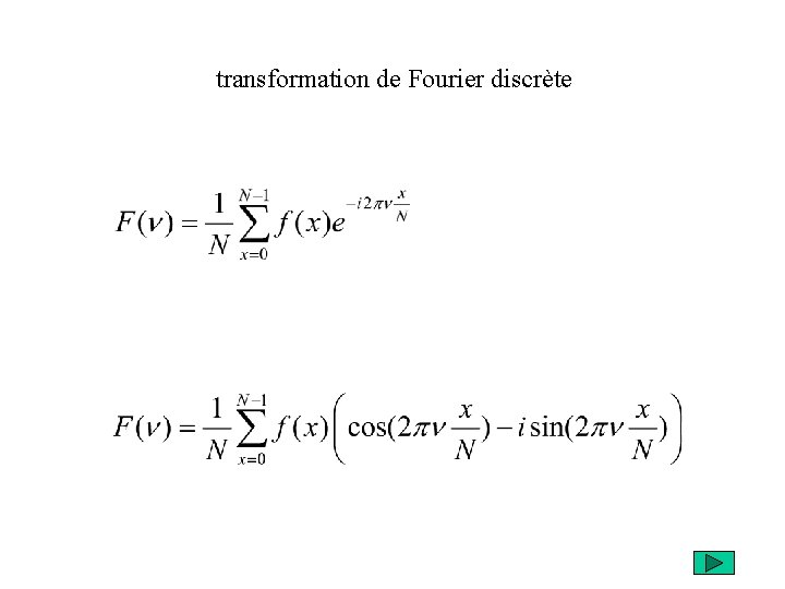 transformation de Fourier discrète 