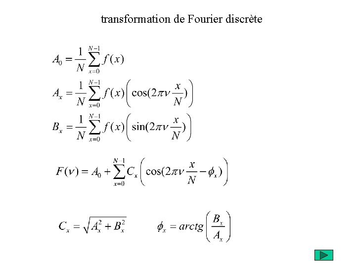 transformation de Fourier discrète 
