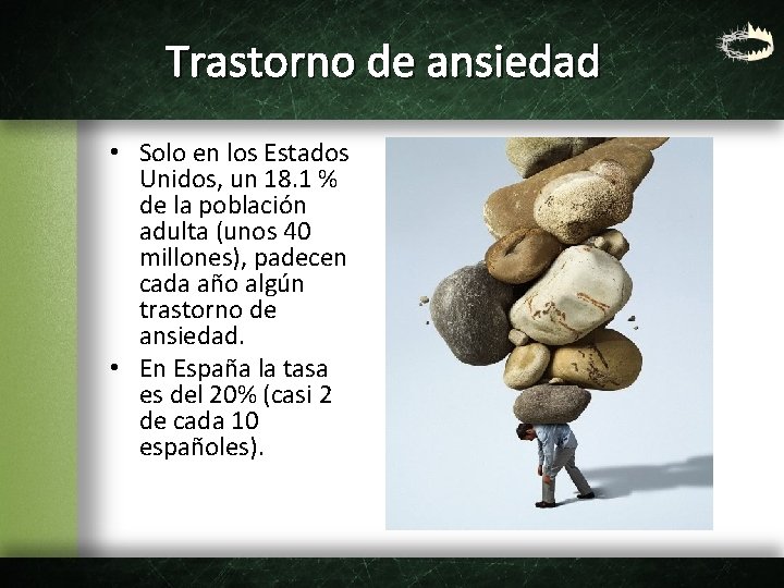 Trastorno de ansiedad • Solo en los Estados Unidos, un 18. 1 % de